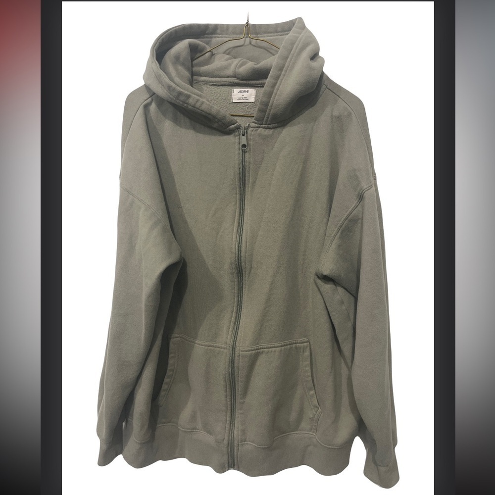 Cozy Small Greenish/Beige Hoodie